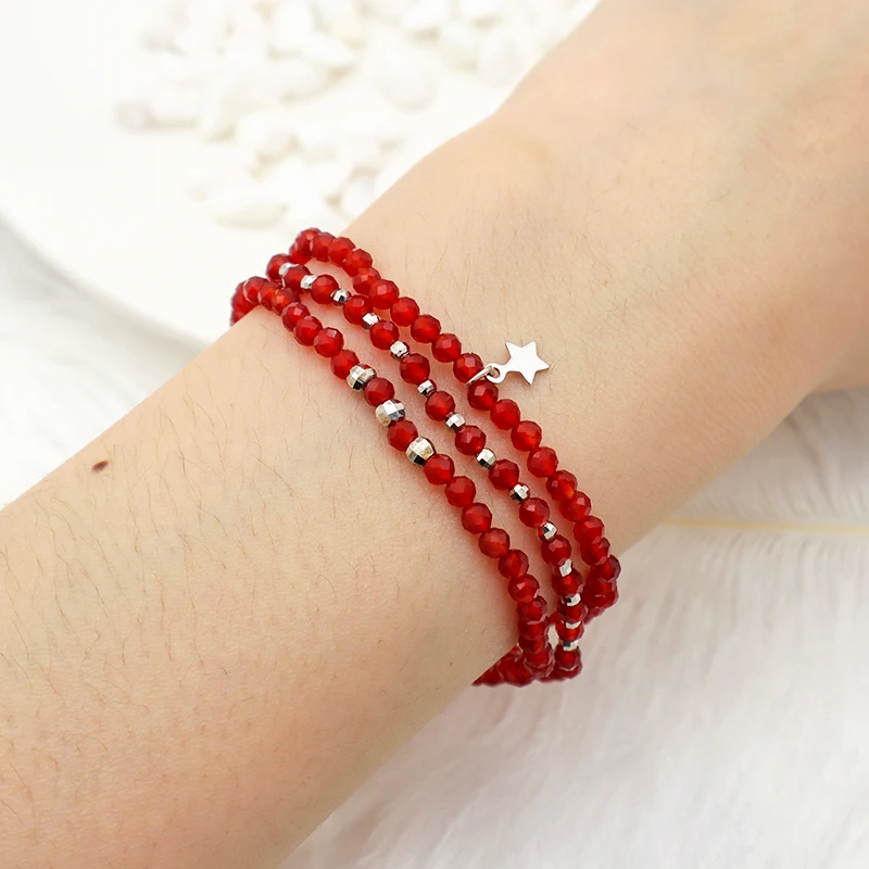 High quality 2021 new custom 925 sterling silver beads bracelet handmade star charms natural stone bracelets set, Multi
High quality 2021 new custom 925 sterling silver beads bracelet handmade star charms natural stone bracelets set, Multi