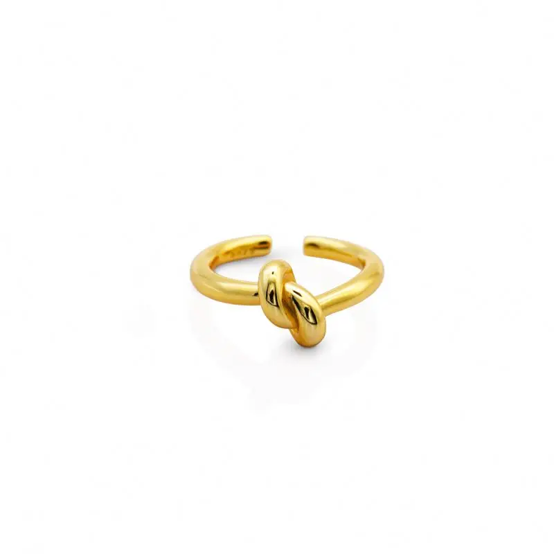 Chris April trendy 925 sterling silver gold plated fashion simple knot open rings jewelry for women, Yellow gold
Chris April trendy 925 sterling silver gold plated fashion simple knot open rings jewelry for women, Yellow gold