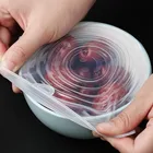 6 Pack Stretch Silicone Lid Set Bowl Cover For Food Storage