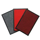 Polyester Surface Double Stripe PVC Mat Low Price Floormat For Outdoor Entrance