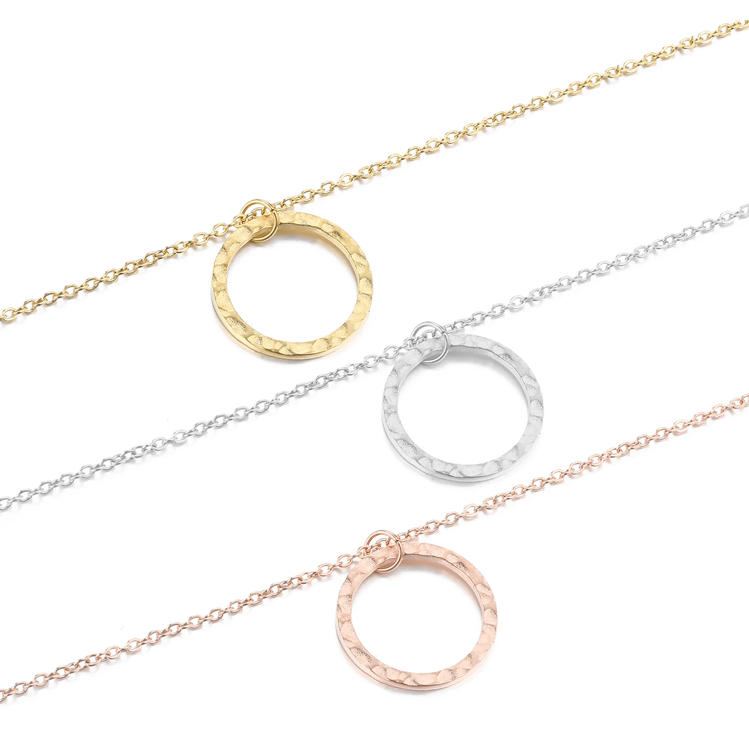 High Quality Wholesale Fashion Single Circle Round Necklaces Stainless Steel Gold Jewelry
High Quality Wholesale Fashion Single Circle Round Necklaces Stainless Steel Gold Jewelry