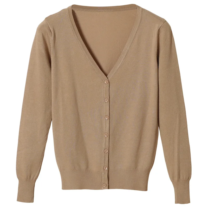 Wholesale mercerized cotton solid color buttoned cardigan lady air-con room wear thin basic v neck 12GG cardigan sweater women
Wholesale mercerized cotton solid color buttoned cardigan lady air-con room wear thin basic v neck 12GG cardigan sweater women