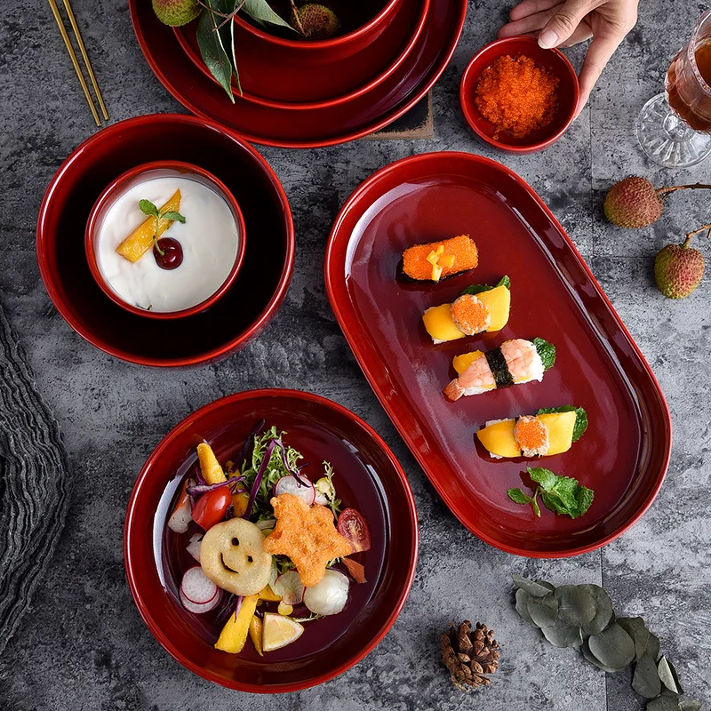 Nordic red porcelain ceramic dinner sets kiln change tableware bowl and plate dish set
Nordic red porcelain ceramic dinner sets kiln change tableware bowl and plate dish set