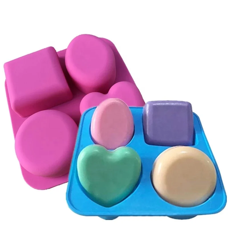 Silicone Handmade Soap Mold 4 Cavity Soap Molds Round Oval Heart Square Unique Soap Making Tools Portable, Pink
Silicone Handmade Soap Mold 4 Cavity Soap Molds Round Oval Heart Square Unique Soap Making Tools Portable, Pink