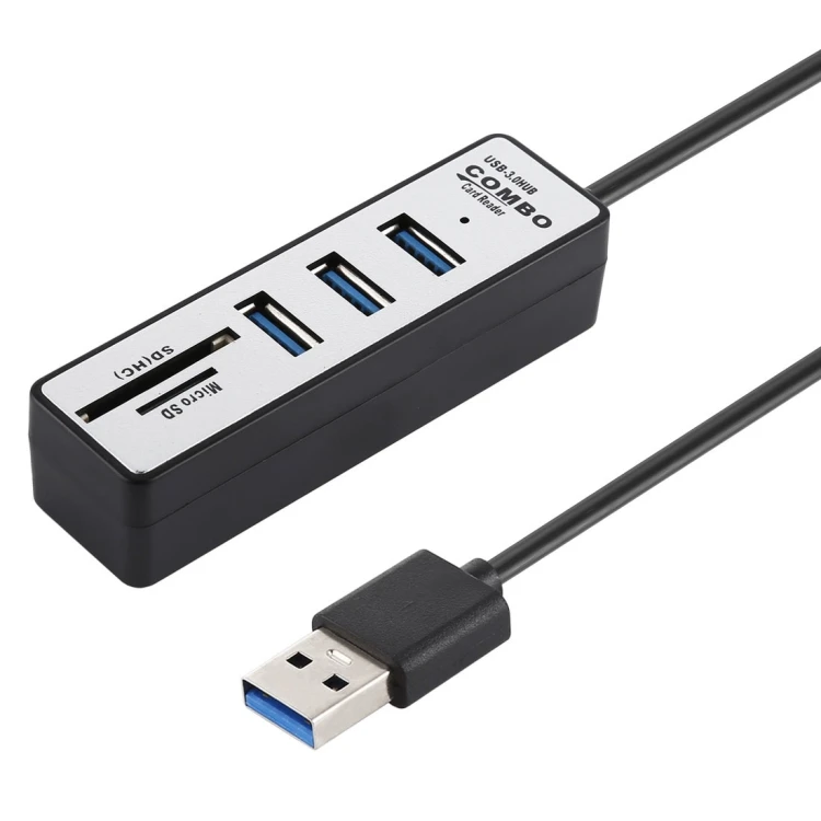 

Hot Selling 2 in 1 TF / SD Card Reader USB Hub 3.0 USB HUB Adapter USB Spliter for Computer Laptop