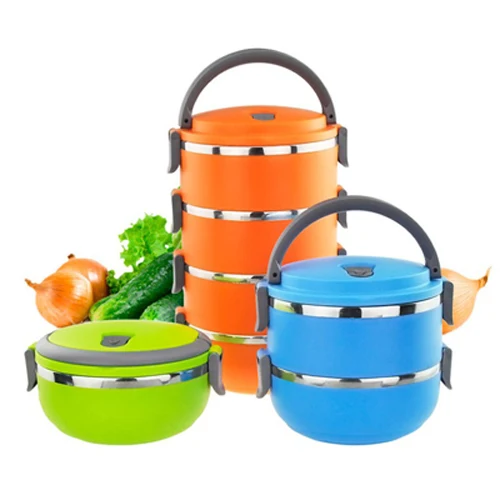 Free Sample 4 compartments Lunch Box Keep Food Hot Portable Lunch Set Insulation Food Container Warm Tiffin Box For School