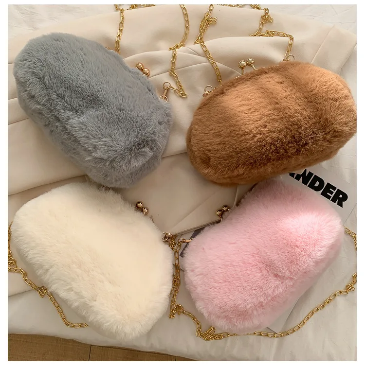 Wholesale Newest Chain Fashion Trend Lady Handbag Winter Girls Gift Crossbody Faux Fur Purses and Handbags for Women, 4 colors
Wholesale Newest Chain Fashion Trend Lady Handbag Winter Girls Gift Crossbody Faux Fur Purses and Handbags for Women, 4 colors