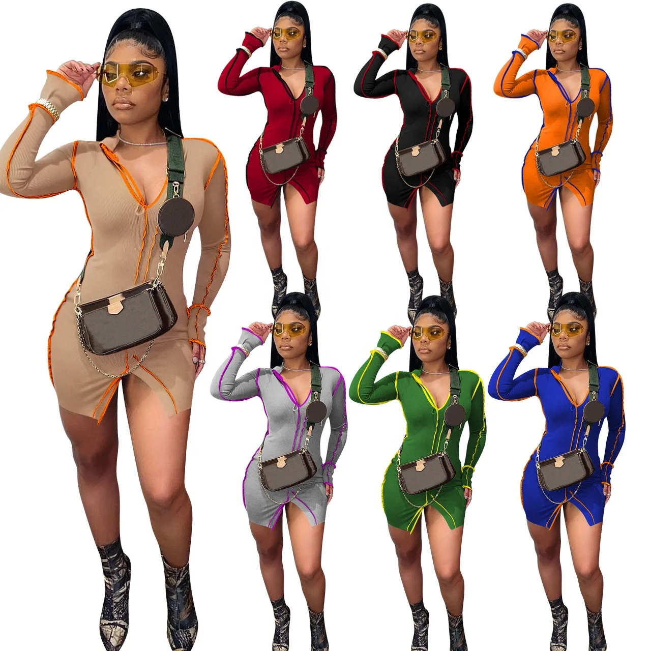 DLL spring new arrivals 2021 rib knit straight dress solid color stylish sexy fashion design women dresses 2021, As picture or customized make
DLL spring new arrivals 2021 rib knit straight dress solid color stylish sexy fashion design women dresses 2021, As picture or customized make