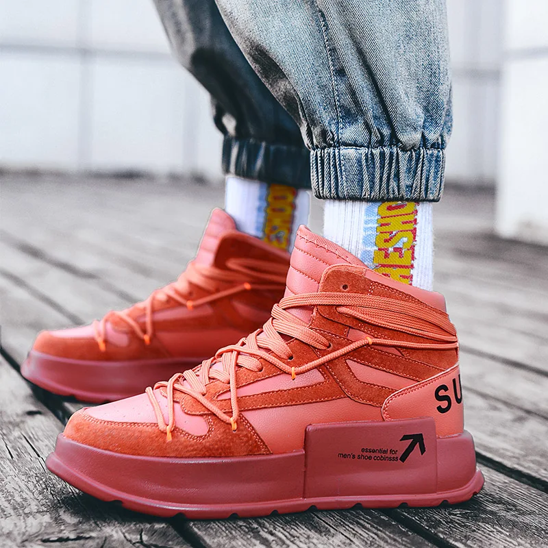 INS Harajuku style student shoes high ankle pu leather fashion sneakers men casual shoes
INS Harajuku style student shoes high ankle pu leather fashion sneakers men casual shoes
