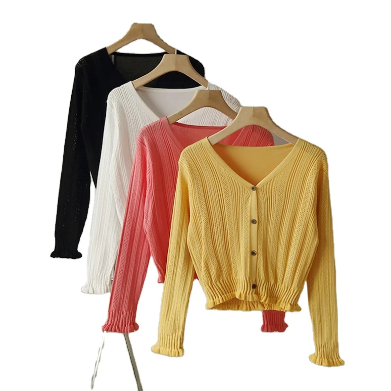 women Solid V-Neck Long Sleeve Knitted sweater Jumper Casual Short Elastic Slim Pleated Cardigan
women Solid V-Neck Long Sleeve Knitted sweater Jumper Casual Short Elastic Slim Pleated Cardigan