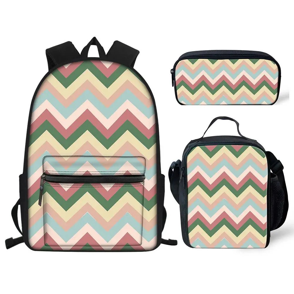 POD 3PCS School Bag Rainbow Stripe Print Kids Anti-tear Polyester School Bookbag Set Custom Women School Backpack, Customized color,printable
POD 3PCS School Bag Rainbow Stripe Print Kids Anti-tear Polyester School Bookbag Set Custom Women School Backpack, Customized color,printable