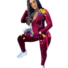 Set 2020 New Product Hot Sale Long Sleeve Inkjet Printed Pocket Loose Tie Dye Jogger Set 2 Piece Set