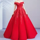Luxury Beaded Wedding Dresses 2019 Saudi Arabic Puffy Red Ball Gown Lace Appliques Bridal Dresses Sexy Wedding Gowns