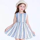 Spring And Summer New Children's Clothes Girls Printed Cotton Dress Holiday Beach Skirt