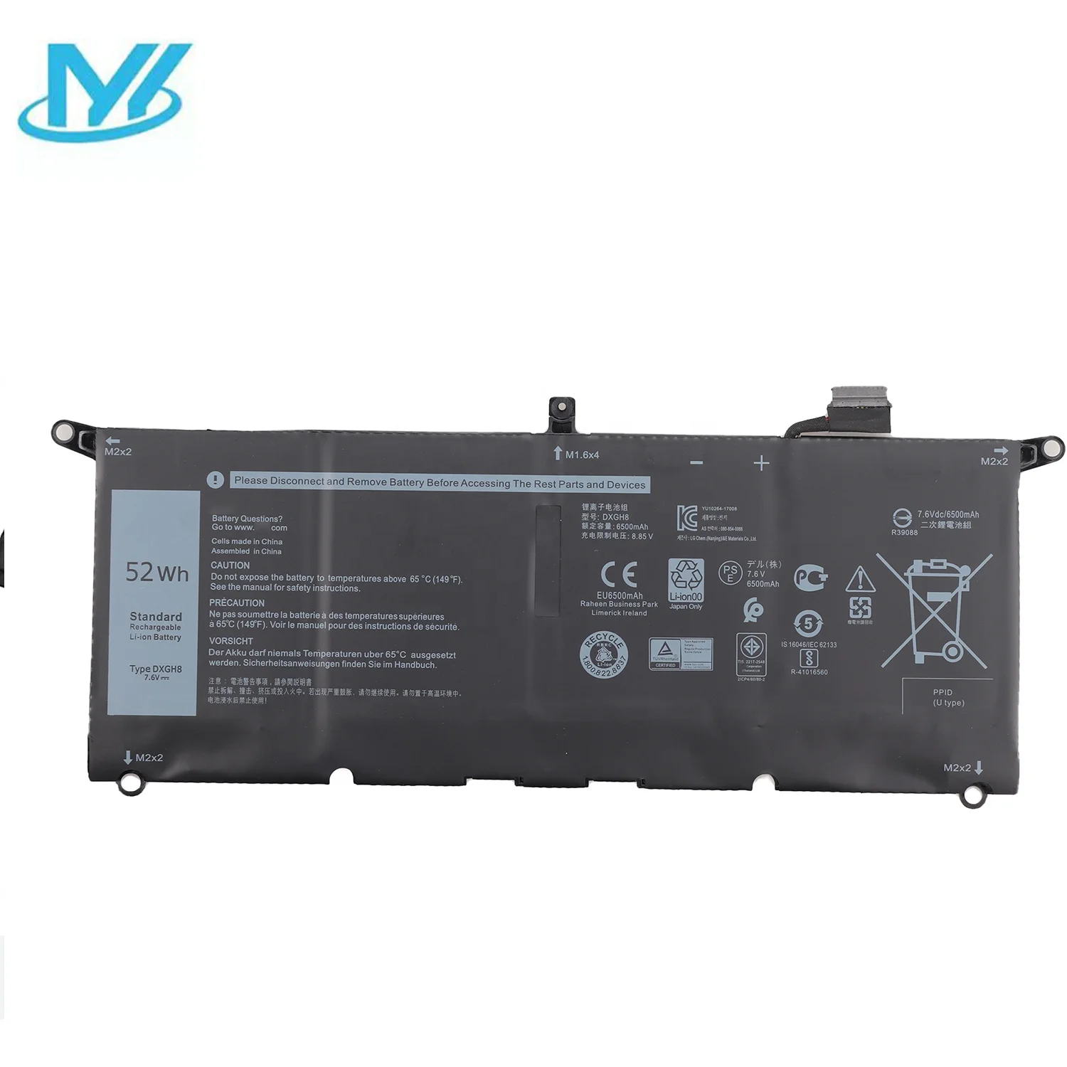 DXGH8 0H754V H754V P82G DXGH8 for DEL XPS 13 9380 9370 FHD Laptop Battery Li Polymer Battery DXGH8
DXGH8 0H754V H754V P82G DXGH8 for DEL XPS 13 9380 9370 FHD Laptop Battery Li Polymer Battery DXGH8