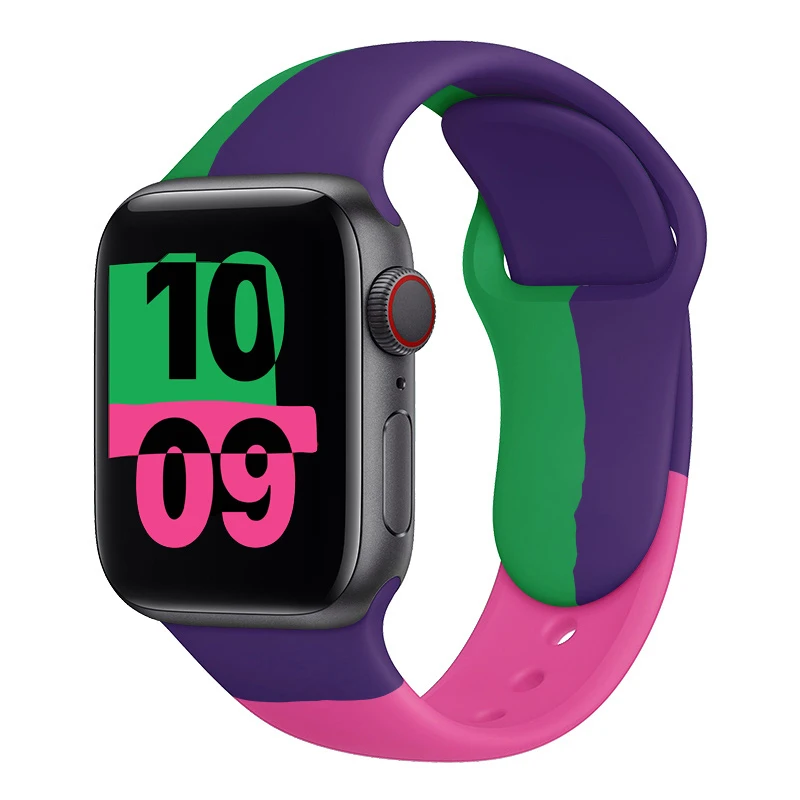 Soft Silicone Sport Replacement Strap Compatible for iWatch Sport Edition Black Unity Mixed Color, 12 colors
Soft Silicone Sport Replacement Strap Compatible for iWatch Sport Edition Black Unity Mixed Color, 12 colors