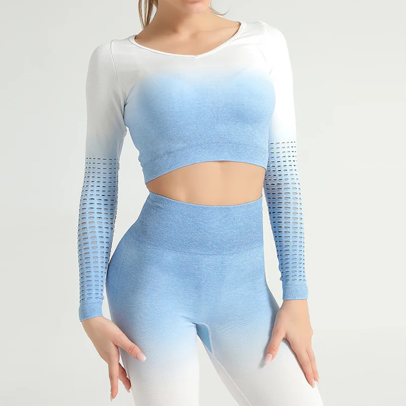 Women Spandex Nylon High Waist Seamless Ombre Fitness Yoga Gym Sports Wear Bra Pant Two Piece Set, Different color available
Women Spandex Nylon High Waist Seamless Ombre Fitness Yoga Gym Sports Wear Bra Pant Two Piece Set, Different color available