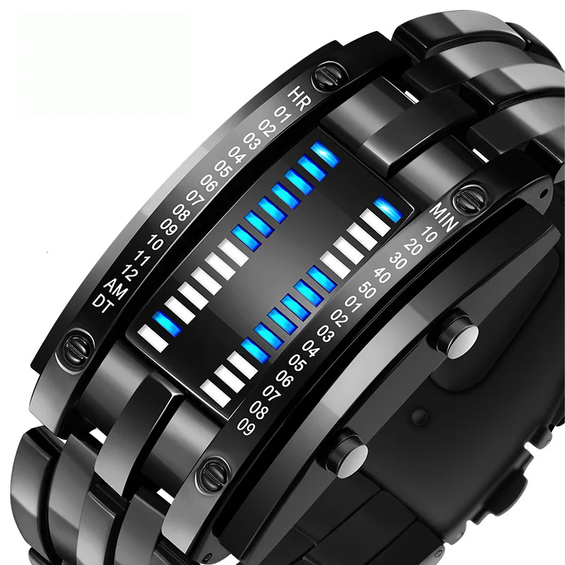 led watch cross-border electronic black technology sports electronic bracelet waterproof dual display binary sports outdoor
led watch cross-border electronic black technology sports electronic bracelet waterproof dual display binary sports outdoor
