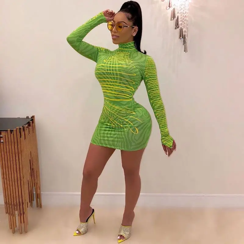 Elegant Women's Long Sleeve Turtleneck Slim Fit Hip Print Dress
Elegant Women's Long Sleeve Turtleneck Slim Fit Hip Print Dress