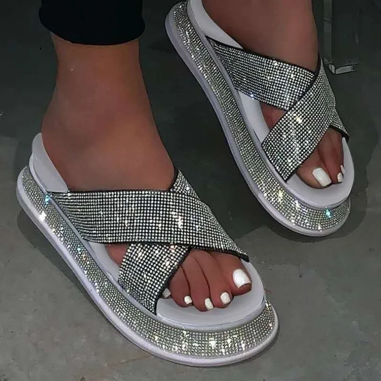 new fashion glitter sequined double strap slipper for women platform sandals beach waterpoof slipper sandals
new fashion glitter sequined double strap slipper for women platform sandals beach waterpoof slipper sandals