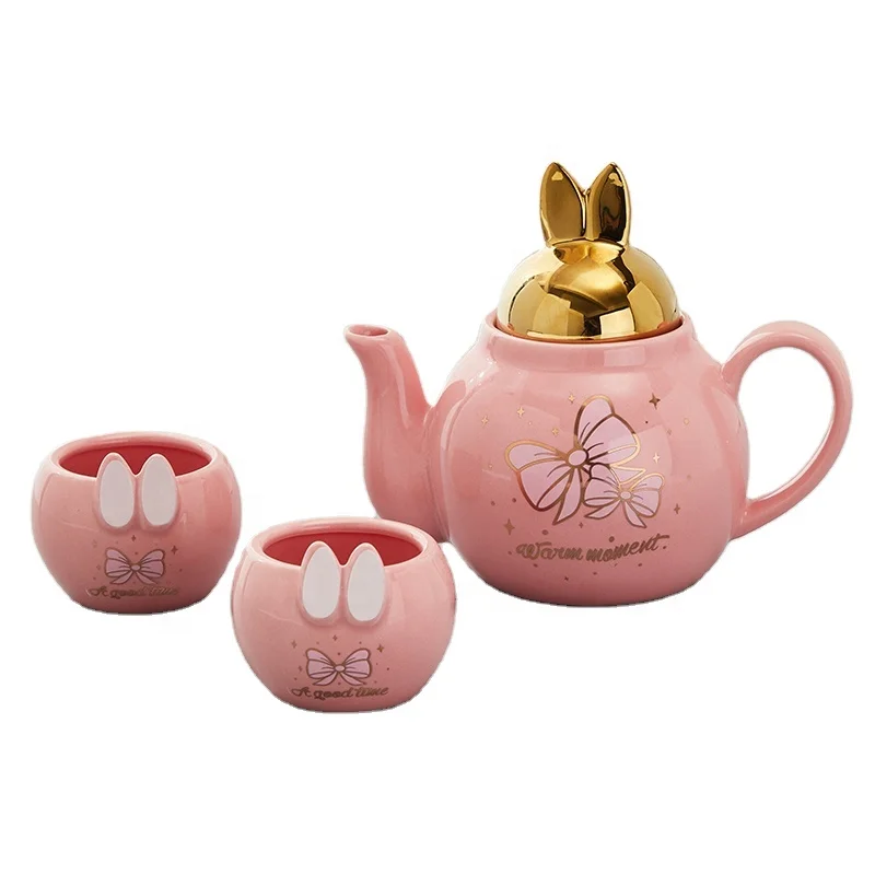 Luxury Macaroon Rabbit Tea Pot And 2 Cups Gift Set Coffee Ceramic Tea Cup Set With Teapot Porcelain
Luxury Macaroon Rabbit Tea Pot And 2 Cups Gift Set Coffee Ceramic Tea Cup Set With Teapot Porcelain