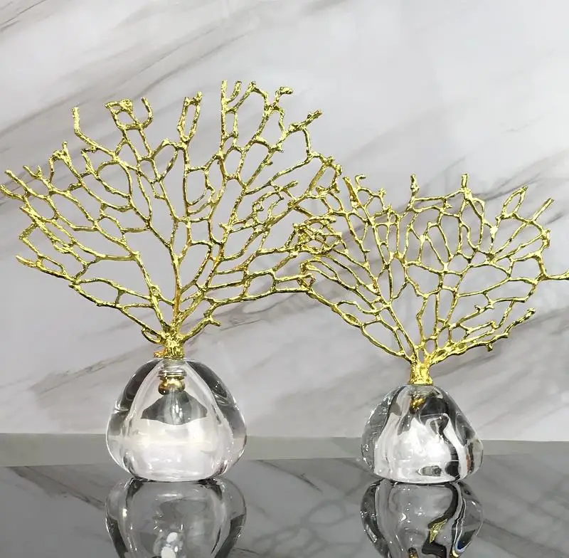 Factory direct metal ornaments Nordic light luxury style crystal coral ornaments creative home decoration metal ornaments
Factory direct metal ornaments Nordic light luxury style crystal coral ornaments creative home decoration metal ornaments