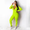 2019 New Design Night Club Clothing Sexy Bodycon Front zipper Two Piece Set Women Clothing