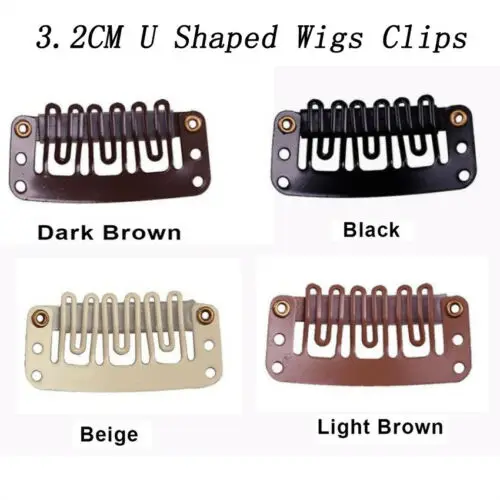 32mm U Shaped Metal Snap Clips for feather hair extension Wigs Weft New hair making craft comb clip hair claw, Black
32mm U Shaped Metal Snap Clips for feather hair extension Wigs Weft New hair making craft comb clip hair claw, Black