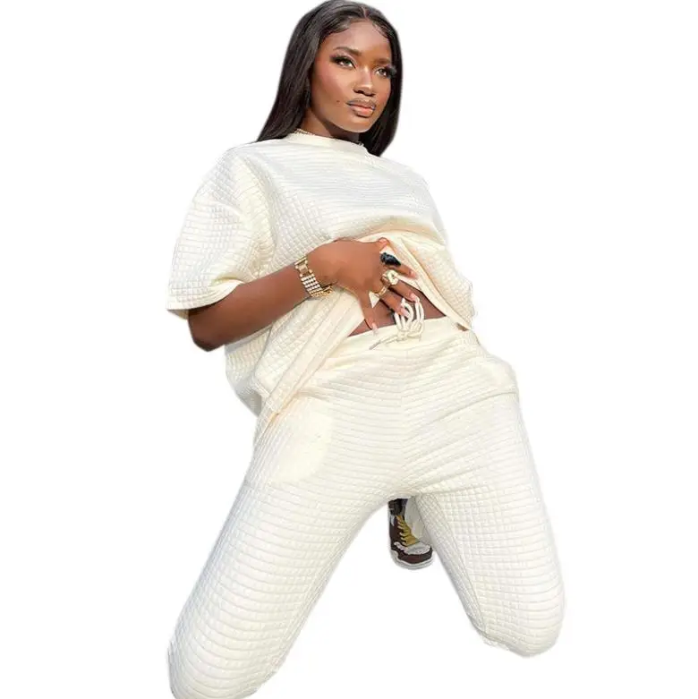 2022 New Women's Two-piece Set Solid Color Home Suit Loose Sports Fashion Casual Summer Clothing, Picture shows
2022 New Women's Two-piece Set Solid Color Home Suit Loose Sports Fashion Casual Summer Clothing, Picture shows