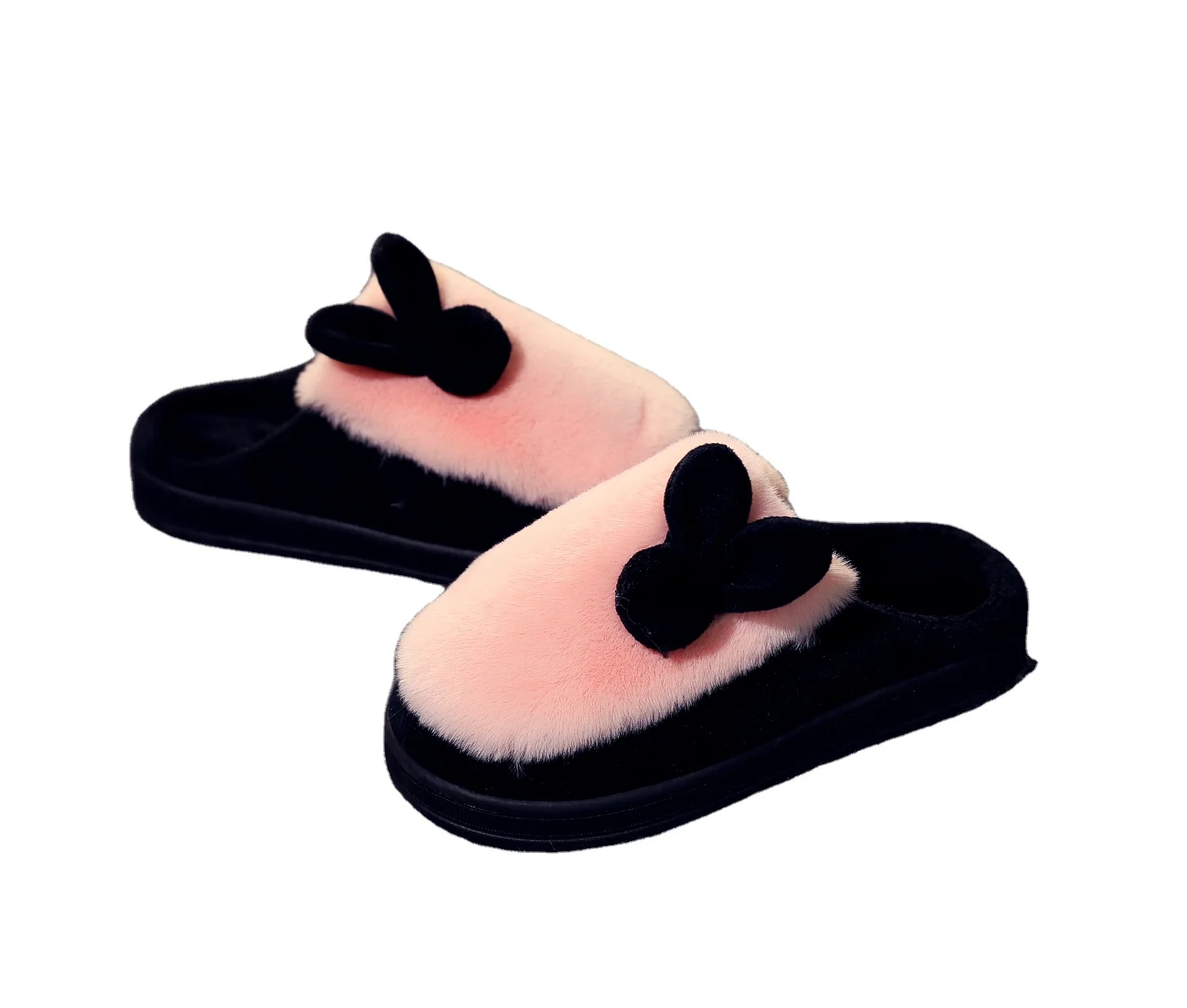 

Womens Comfy Thick Soft Fluffy Slippers Warm China Non-Skid Indoor Slides Outdoor Ladies Filp Flop Slippers, Solid color