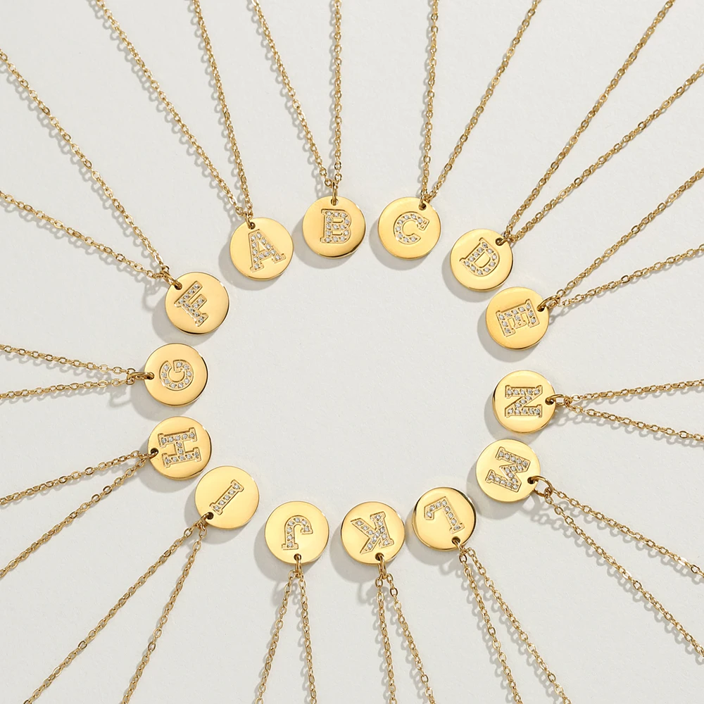 eManco Initial Necklace Capital Letter Cubic Zircon Pendant Necklace Stainless Steel Initial Necklace, Silver / gold / rose gold
eManco Initial Necklace Capital Letter Cubic Zircon Pendant Necklace Stainless Steel Initial Necklace, Silver / gold / rose gold
