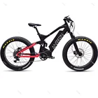2020 Chinese 48V 1000W Mid Drive G510 Motor Full Suspension Fat Tire Electric Mountain Bike Bicycle