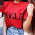 High quality red T-shirt for women ladies casual Tops summer