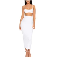 Wholesale Sexy Club Casual Dresses Bodycon Summer Crop Top Maxi Skirt Matching Sets White Outfits Two Piece Set Women Clothing
Wholesale Sexy Club Casual Dresses Bodycon Summer Crop Top Maxi Skirt Matching Sets White Outfits Two Piece Set Women Clothing