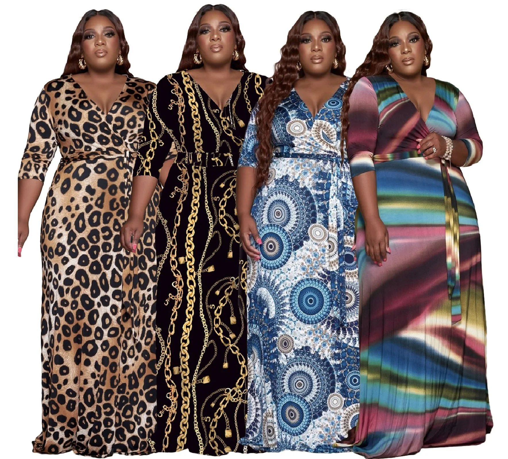 Fall 2022 Women Clothes V Neck Long Maxi Dress Sexy Printed Bandage Exotic Elegant Plus Size Women Dresses, Picture color
Fall 2022 Women Clothes V Neck Long Maxi Dress Sexy Printed Bandage Exotic Elegant Plus Size Women Dresses, Picture color