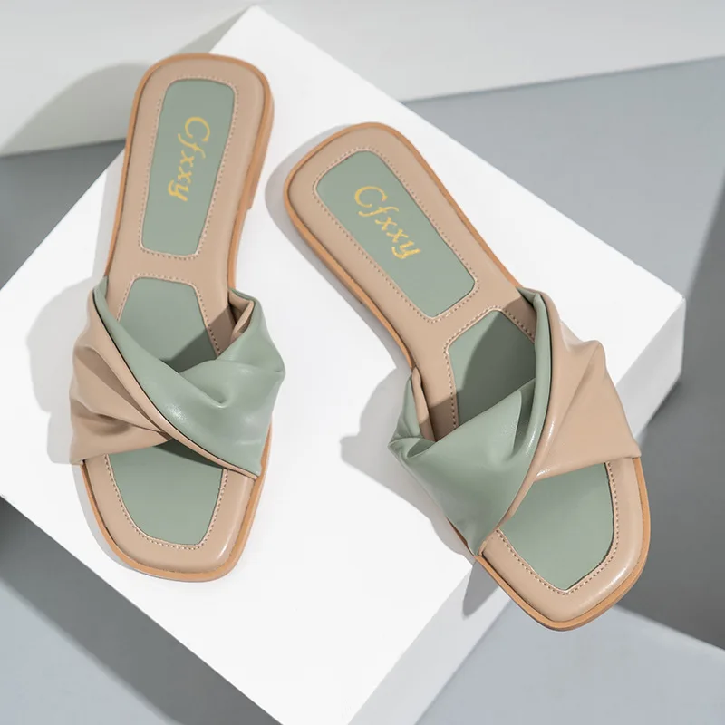 Dropshipping Bowknot Women Pu Slippers Rubber Fashion Color Blocking Flat Sandals And Slippers For Lady Female
Dropshipping Bowknot Women Pu Slippers Rubber Fashion Color Blocking Flat Sandals And Slippers For Lady Female