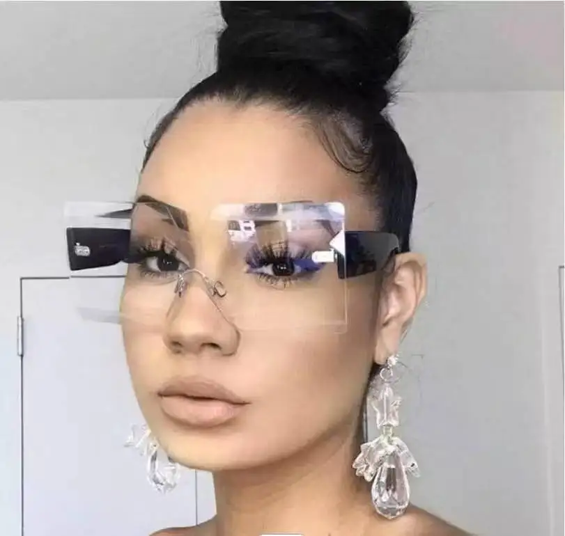Fashion one piece rimless diamond cut custom logo sun glasses oversized shades women mens sunglasses 2021, 15 colors in stock
Fashion one piece rimless diamond cut custom logo sun glasses oversized shades women mens sunglasses 2021, 15 colors in stock