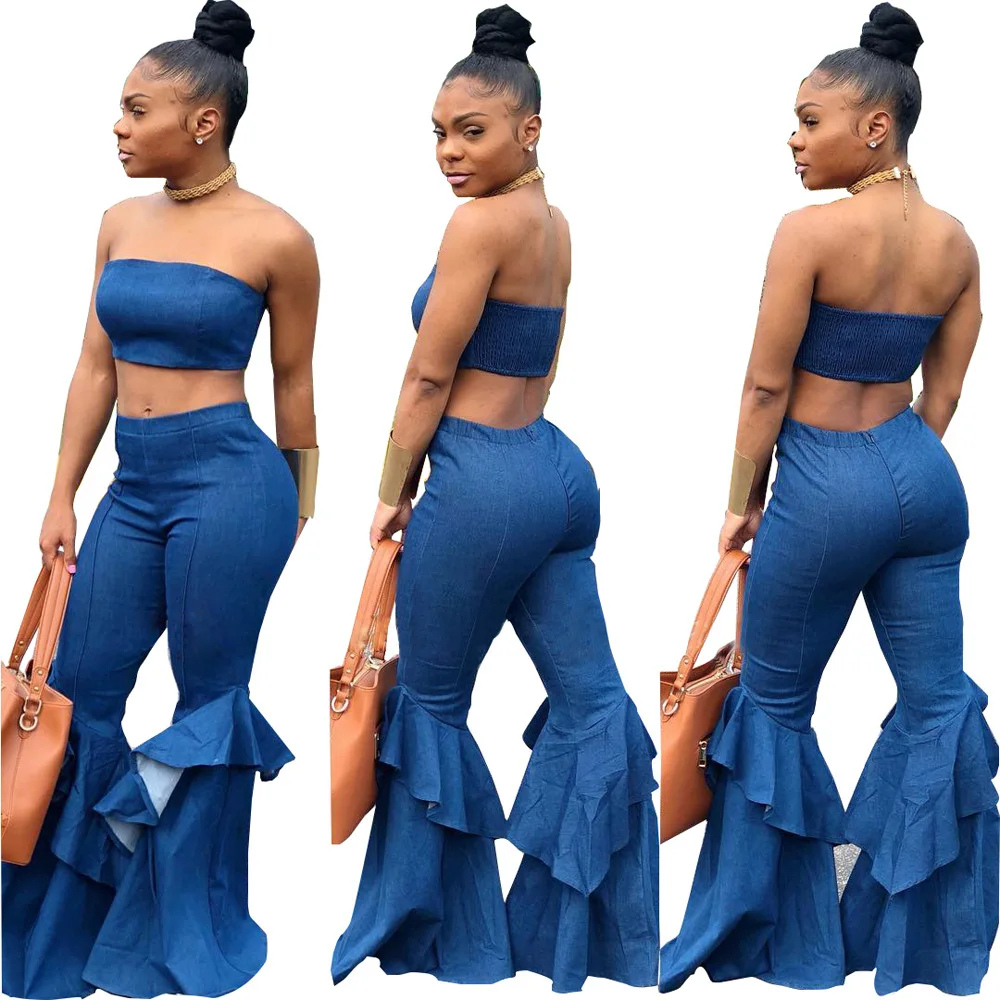 Off shoulder Stylish Blue Denim Crop Top And Jeans Pants Suit Plus Size Two Piece Set Women Clothing jean set women two piece, 1 colors
Off shoulder Stylish Blue Denim Crop Top And Jeans Pants Suit Plus Size Two Piece Set Women Clothing jean set women two piece, 1 colors