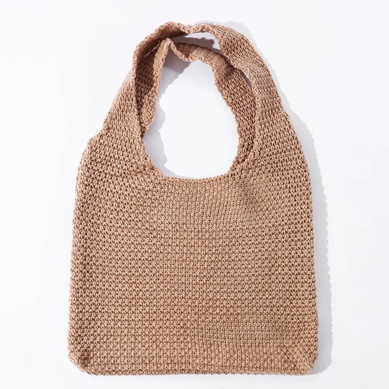Japanese Style Popular Fashion Durable Women Cotton Knitted Market Shoulder Bag Wholesales Luxury Retro Thick Portable Shop Bag, Customizable
Japanese Style Popular Fashion Durable Women Cotton Knitted Market Shoulder Bag Wholesales Luxury Retro Thick Portable Shop Bag, Customizable