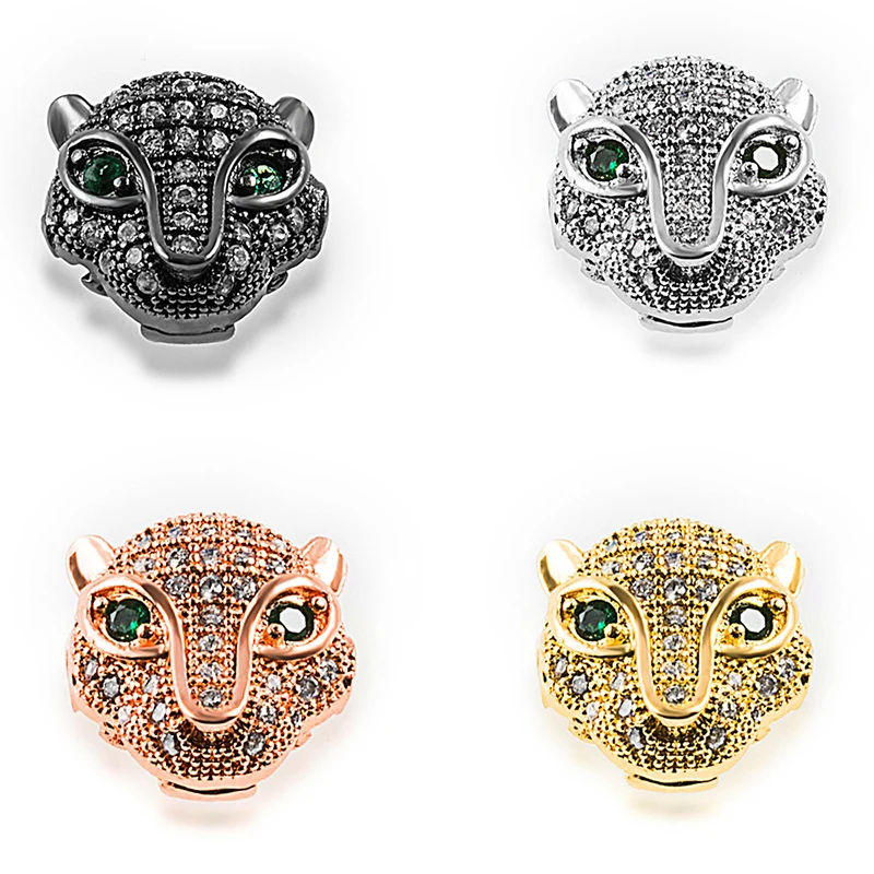 Micro Pave Clear Cubic Zirconia Brass Leopard Bead Pave Green CZ Eye Panther Leopard Head Bead For Bracelet Jewelry Making
Micro Pave Clear Cubic Zirconia Brass Leopard Bead Pave Green CZ Eye Panther Leopard Head Bead For Bracelet Jewelry Making