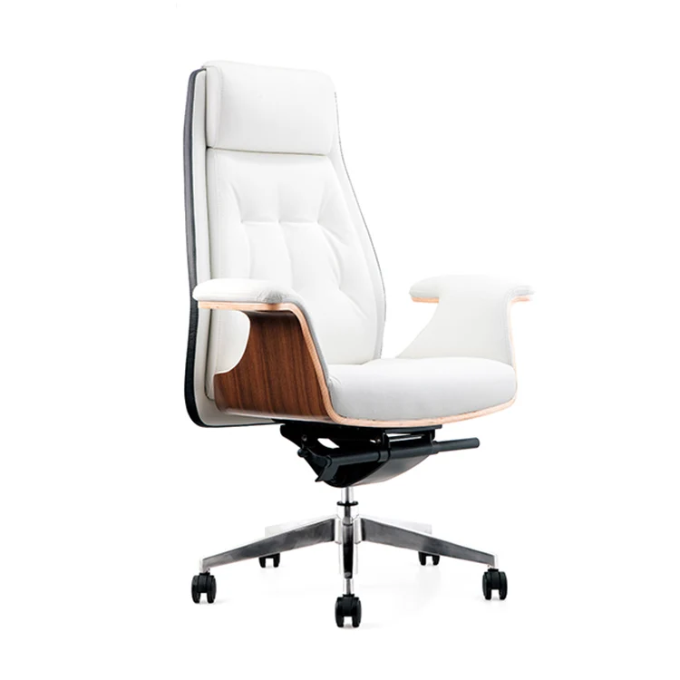 Hongye белый поворотный высокая спинка натуральная Король трон офис + стулья Современная роскошь кожа Лифт Босс исполнительный офисные стулья