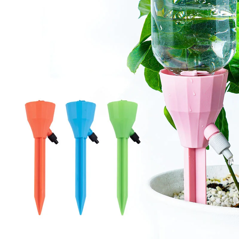 

2021 hot sell High quality plastic PP colorful Adjustable Water Volume Drip System for Home and Vacation Plant Watering, Orange blue green