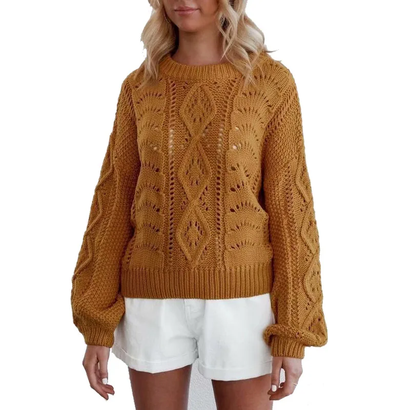 hollow crochet Sweater women Amazon round neck chain flower hole lantern sleeve loose pullover sweater
hollow crochet Sweater women Amazon round neck chain flower hole lantern sleeve loose pullover sweater