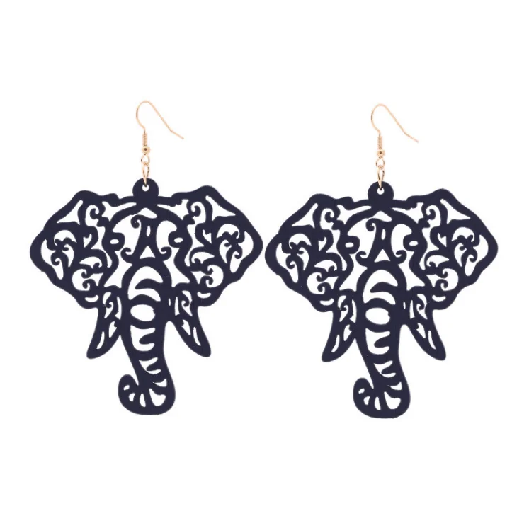 European And American Fashion National Style Dangle Earring Wooden Elephant Earring For Women
European And American Fashion National Style Dangle Earring Wooden Elephant Earring For Women