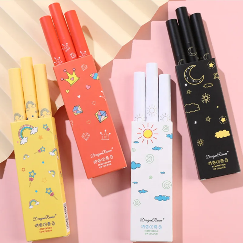3pcs/set Matte Velvet Lipstick Pen Cover Box Easy to Carry Crayon Long Lasting Lip Gloss, As picture shown
3pcs/set Matte Velvet Lipstick Pen Cover Box Easy to Carry Crayon Long Lasting Lip Gloss, As picture shown