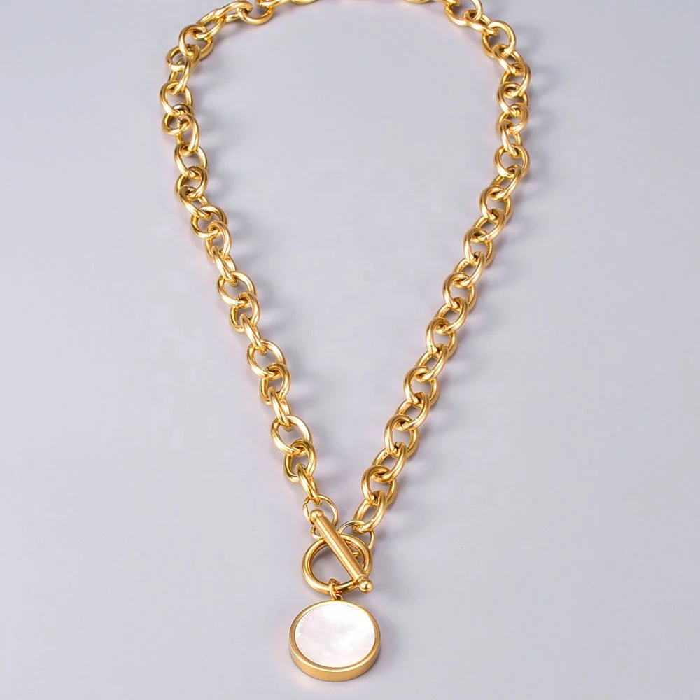 Wholesale 18k gold plated nature shell pendant Necklace, fashion women stainless steel necklace jewelry, Gold color
Wholesale 18k gold plated nature shell pendant Necklace, fashion women stainless steel necklace jewelry, Gold color