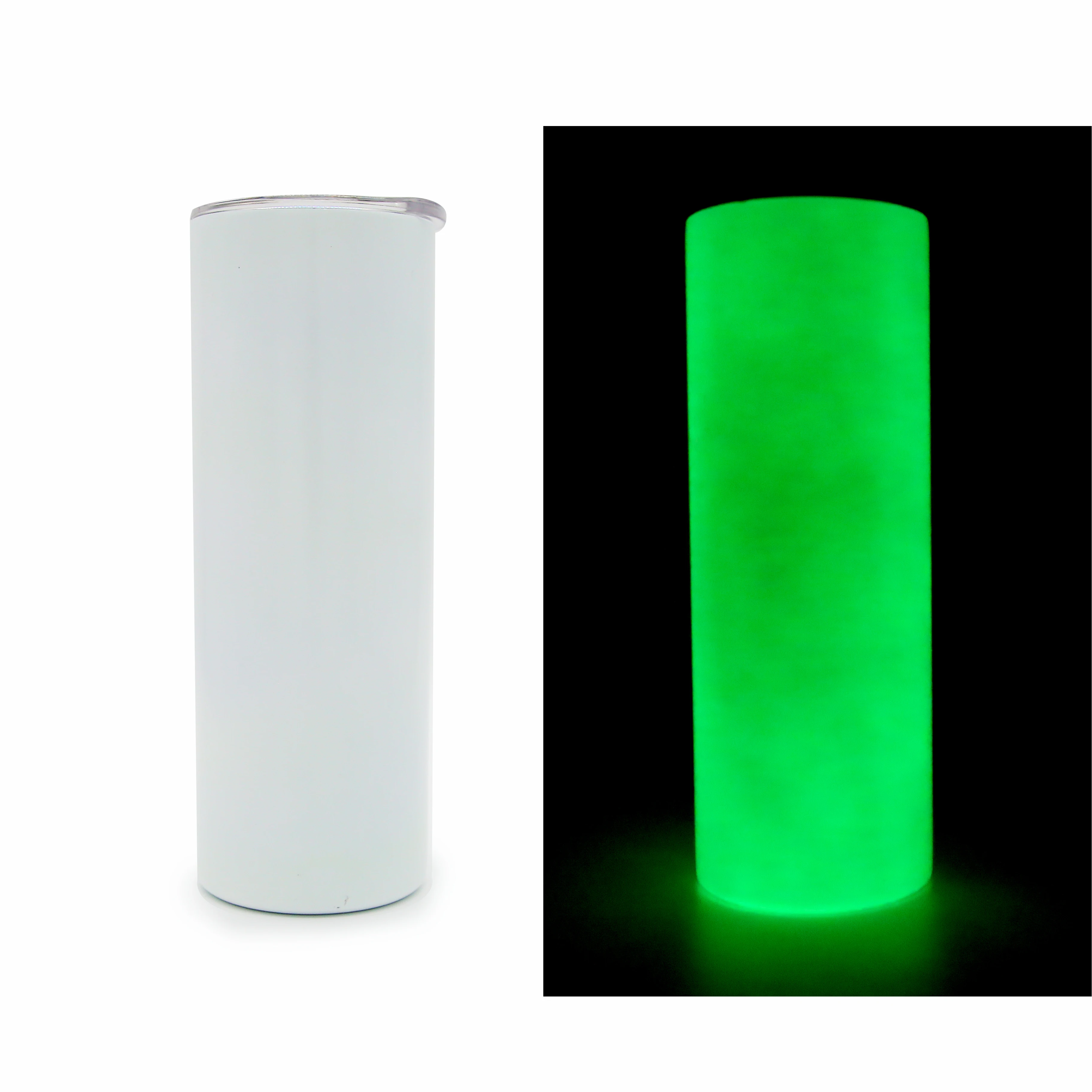 Glowing in the dark 20oz double wall vacuum water bottle sublimation straight skinny tumbler Luminous Slim Mug, Sublimation white/customizable colors
Glowing in the dark 20oz double wall vacuum water bottle sublimation straight skinny tumbler Luminous Slim Mug, Sublimation white/customizable colors