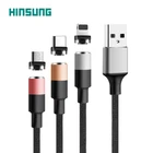 3 in 1 Magnetic Charging Phone Cable Type-C Micro USB Magnetic Fast Charger Data Cable for iPhone