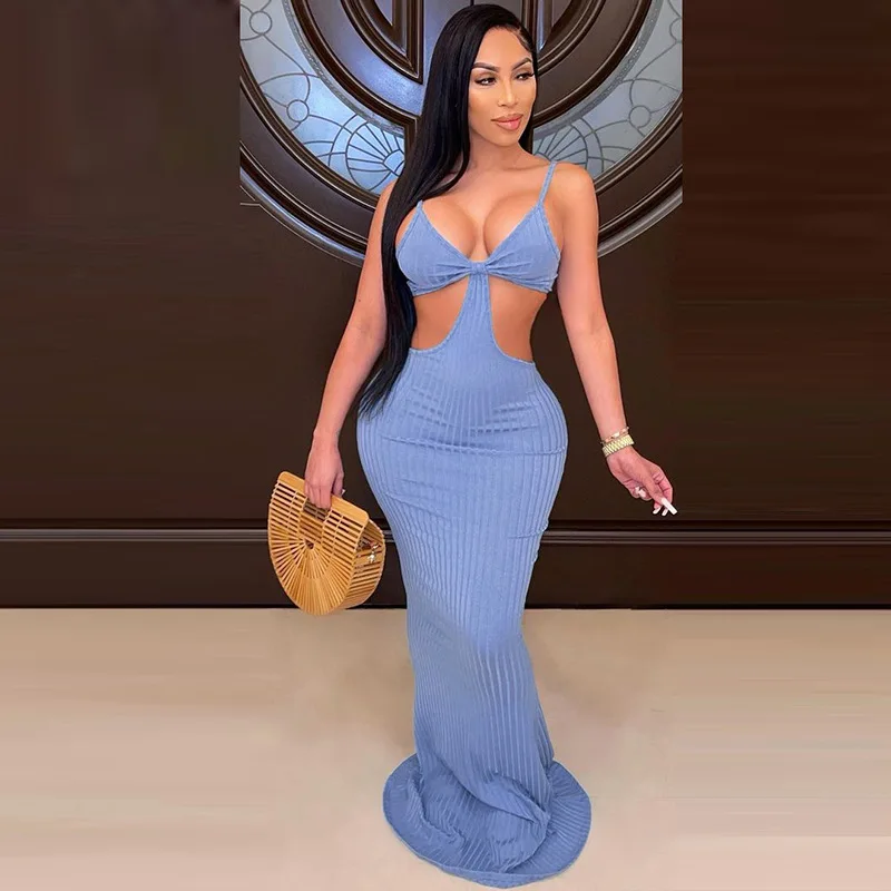 Knitted Spaghetti Strap Maxi Hollow Bodycon Night Dress Women Summer Clothing Sleeveless Club Ladies Long Dresses
Knitted Spaghetti Strap Maxi Hollow Bodycon Night Dress Women Summer Clothing Sleeveless Club Ladies Long Dresses