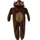 Children Christmas Festival Plain Long Sleeve Girls Kids Boy Organic Sherpa Winter Polyester Clothing Romper Jumpsuit